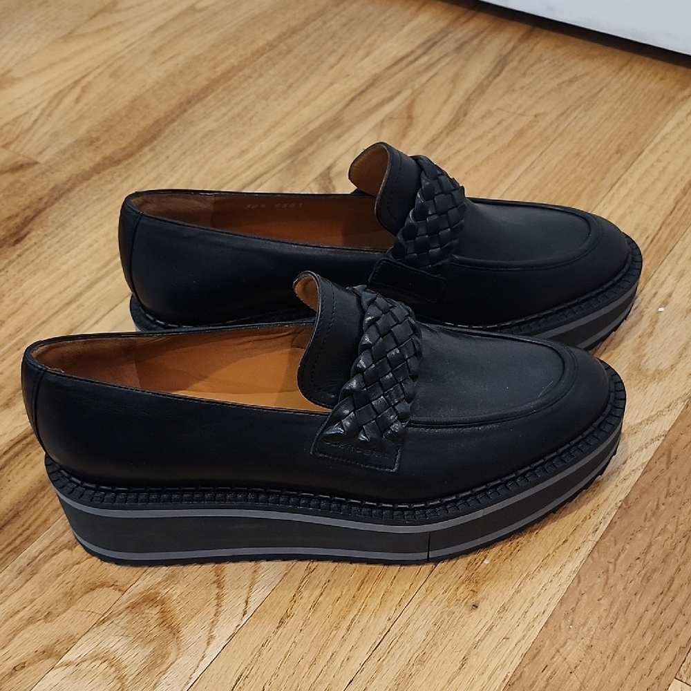Clergerie Platform Leather Loafer Size 38.5